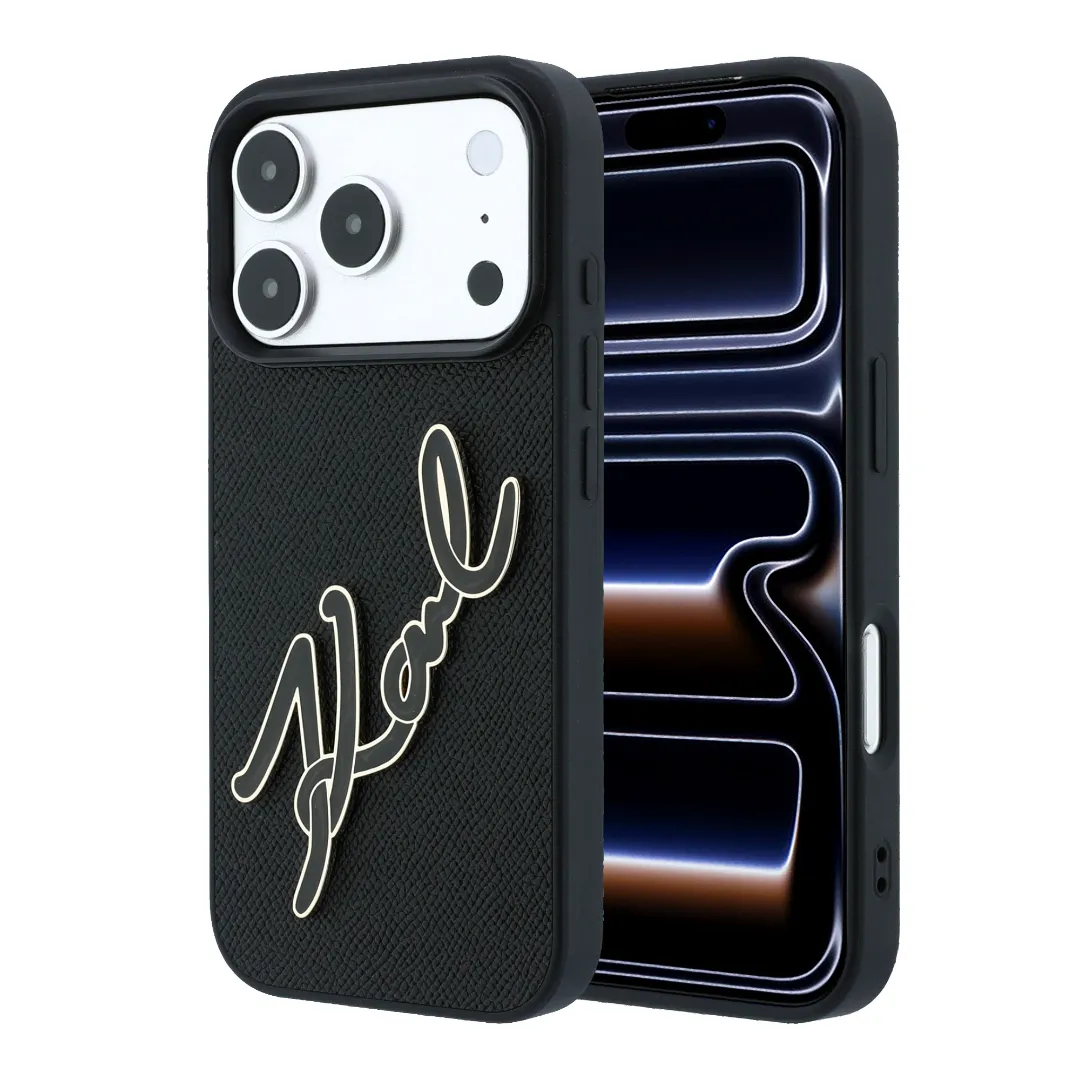 قاب کارل لاگرفلد Karl Lagerfel Leather Big Signature Resin Logo