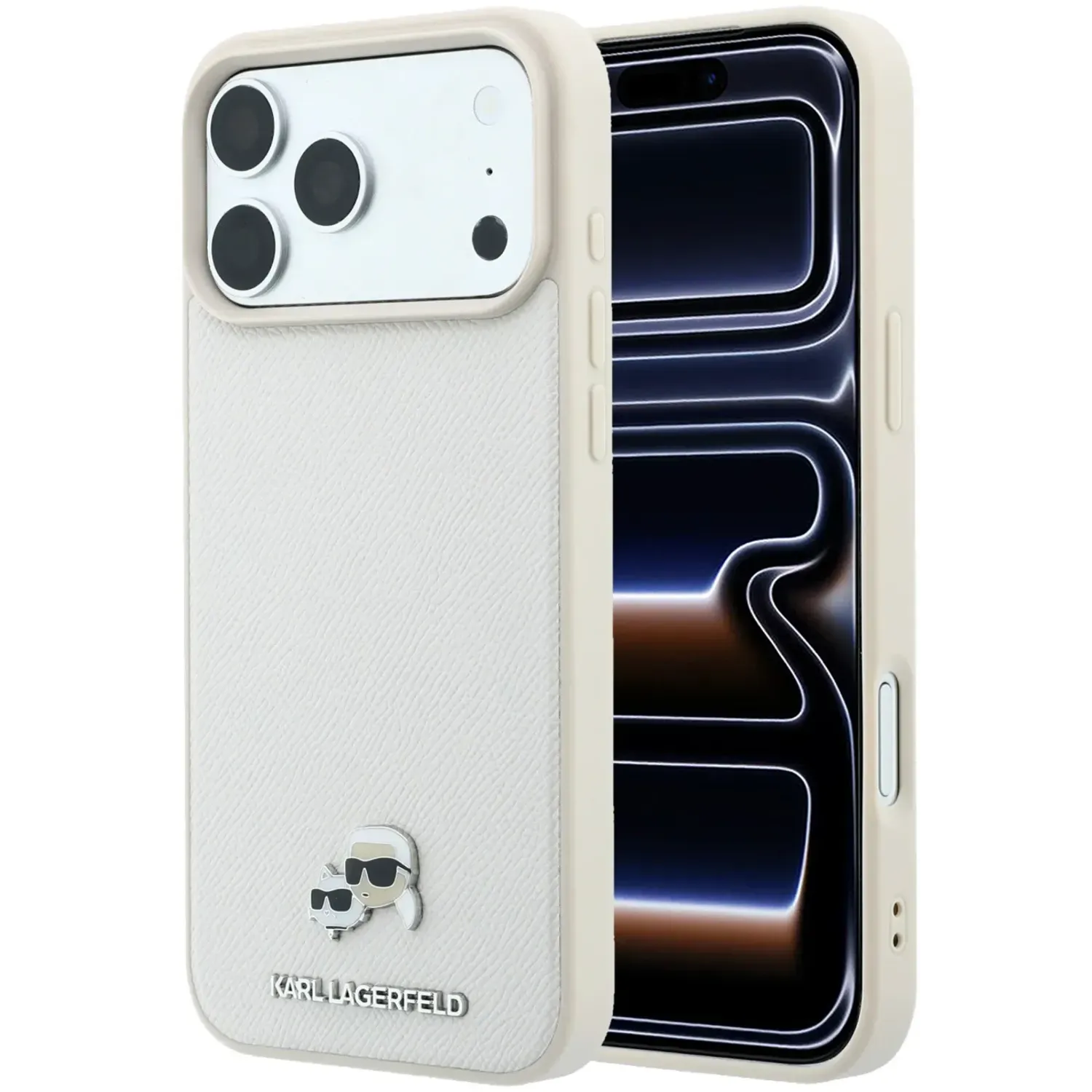 قاب کارل لاگرفلد Karl Lagerfel Grained MagSafe with Karl & Choupette Heads