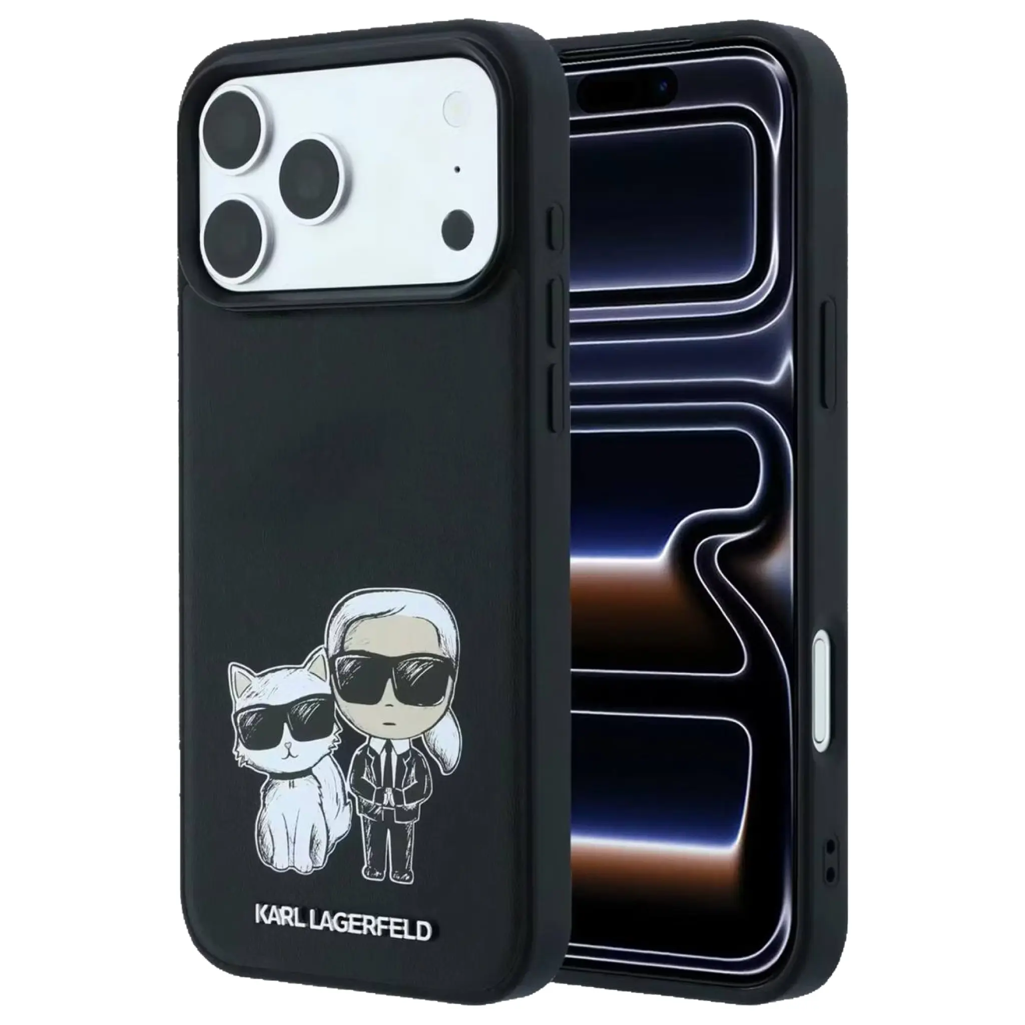 قاب کارل لاگرفلد Karl Lagerfel Smooth MagSafe PU Karl & Choupette Bodies Sketch