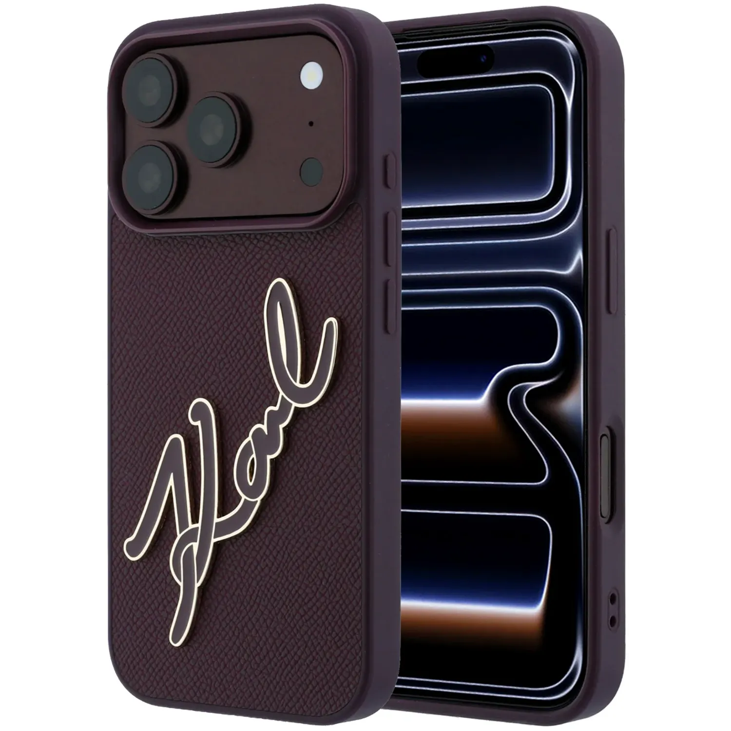 قاب کارل لاگرفلد Karl Lagerfel Leather Big Signature Resin Logo