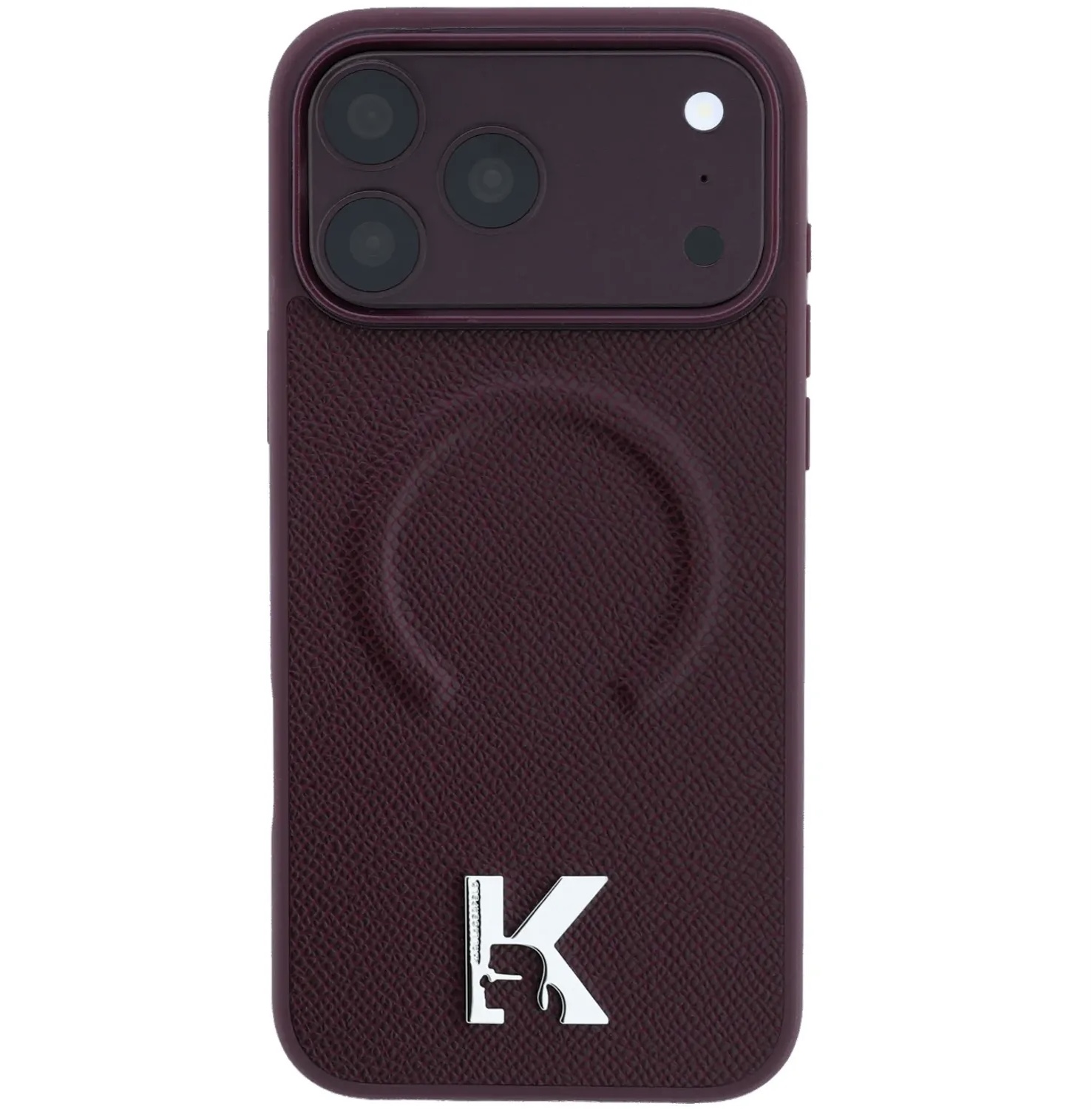 قاب کارل لاگرفلد Karl Lagerfeld Grained MagSafe , Embossed Ring & Kameo Logo
